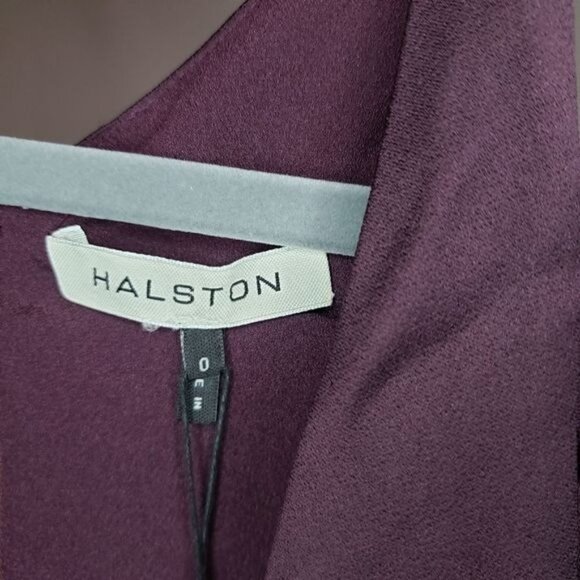 NWT‎ Halston Cowl Drape Satin Slip Gown - Size 0 - Picture 10 of 13